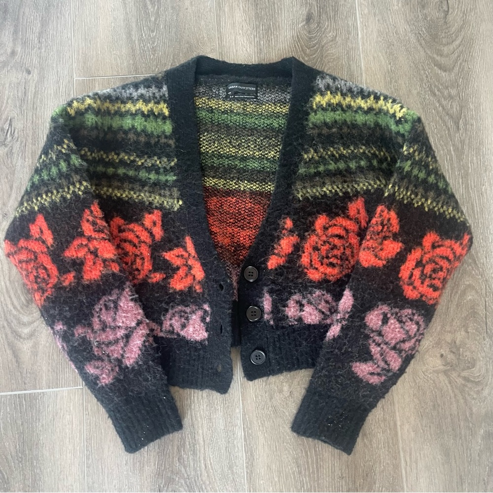 Urban outfitters funky colorful cardigan